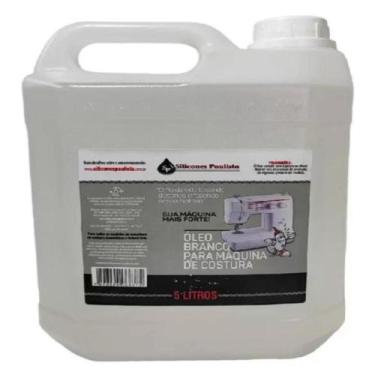 Imagem de óleo de máquina 5 litros puríssimo transparente para máquinas costura 