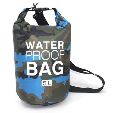 Imagem de Bolsa Impermeável Azul, Saco Estanque, para Esportes (5 litros)