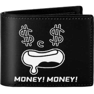 Imagem de Carteira infantil para meninos adolescentes, para meninos de 6 a 7 a 8 a 9 a 10 a 11 a 12 a 13 a 14 anos, carteira engraçada de couro dobrável com bloqueio de RFID com bolso para moedas, janela para