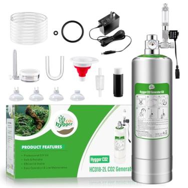 Imagem de Sistema gerador de CO2 para aquário 2L, kit de sistema de CO2 com regulador e válvula de agulha para tanques de plantas de aquário