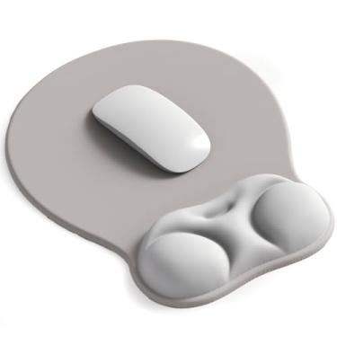 Imagem de Mouse pad ergonômico com suporte para descanso de pulso e almofada de gel para mesa; acessórios bonitos de decoração de computador para mulheres. Tapete de mouse pequeno para laptop para escritório e