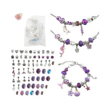 Imagem de Kit De Bijuterias DIY Para Meninas, Conjunto De Miçangas Para Pulseira
