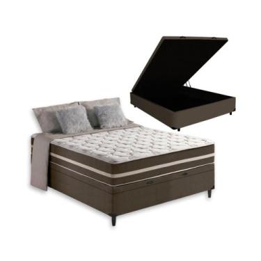 Imagem de Cama Box Baú com Colchão de Molas Ensacadas Classic Viúva 128cm - Luca