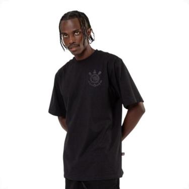 Imagem de Camiseta Corinthians Oficial Masculina - Surf Center, Preto, G, Mascul