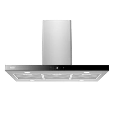 Imagem de Coifa e Depurador de Ilha Eos 90cm Premium com Painel Digital Touch e Vazão de 1200m³/h Inox Eco91itdi 110v