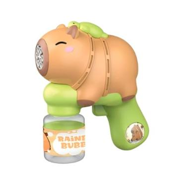 Imagem de Lança Bolhas Infantil Formato Capivara | Brinquedo Automático de Bolhas | A Pilha, Portátil e Divertido | Ideal para Crianças, Praia, Jardim e Festas.