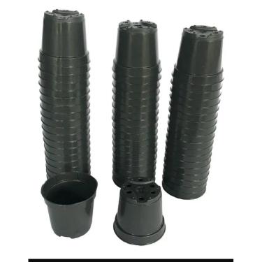 Imagem de 500 Vasos Pote 6 Plástico Muda 80Ml Suculentas Cactos