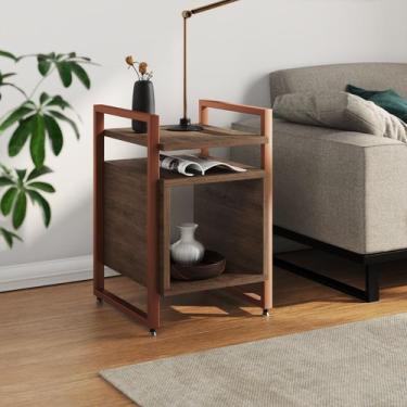Imagem de Mesa de Apoio Cabeceira Baú de Cama para Quarto Industrial Marrocos Ba