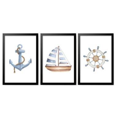 Imagem de Quadro Quarto Infantil Marinheiro Náutico Barco Aquarela - Creative Ca