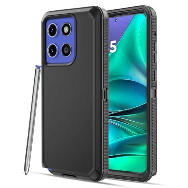 Imagem de Jiunai Capa para celular Moto G Stylus 5G 2025 resistente à proteção contra quedas de camada dupla sem tela à prova de poeira resistente TPU fosco minimalista para Motorola G Stylus 2025 modelo