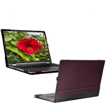 Imagem de XJchen Capa para laptop compatível com Lenovo Yoga Slim 7 15ILL9 15ILL9 15 polegadas IdeaPad Slim 3 5 15IRU9 15IRH9 15Q8X10 15ARP10 15AHP10 15IRH10R 15IRH10 15IRH10 Capa protetora (vinho vermelho)