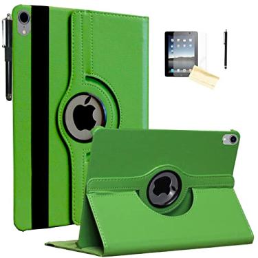 Imagem de JYtrend Capa para iPad 10ª geração 2022, 10,9 polegadas, suporte giratório, inteligente, capa magnética para despertar/hibernar automática para modelo A2696 A2757 A2777 MPQ03LL/A MPQ23LL/A MPQC3LL/A MQ6V3LL/A (verde)