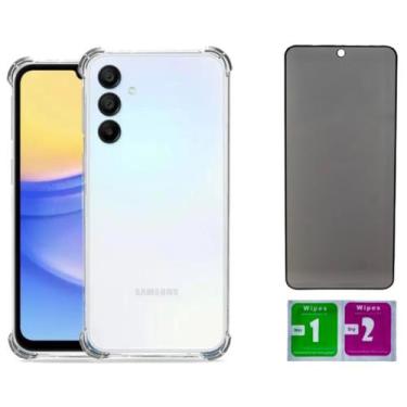 Imagem de Capa Anti Impacto Para Galaxy A15 M15 + Pelicula Privacidade - Mustang