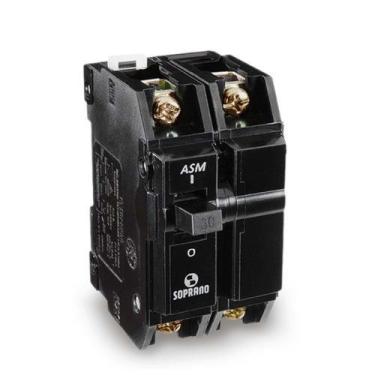 Imagem de Disjuntor Preto 2 X 40A Soprano Padrão NEMA Fixação Trilho DIN 35mm Te