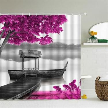 Imagem de Plantas Flores Folhas Cortinas de Chuveiro Cortinas de Banheiro Cortina de Banho com Ganchos Cortina de Chuveiro,1751X,L90xA180cm