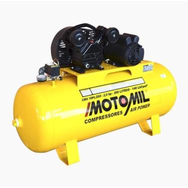 Imagem de Compressor de Ar Air Power Motomil CMV-10PL/200 - Monofásico ou Trifas