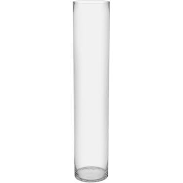 Imagem de VASO DECORATIVO ENFEITE CASA PLAIN VIDRO 100x20x20cm TRANSPARENTE