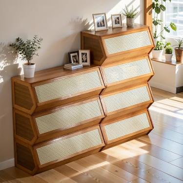 Imagem de Cômoda para quarto, cômoda e cômoda alta de madeira, cômoda vintage cômoda para quarto, organizador de peito para quarto, sala de estar, corredor