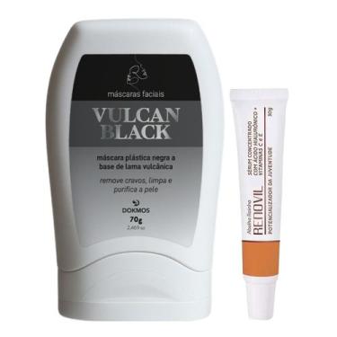 Imagem de Máscara Facial Vulcan Black Peel Off + Renovil Sérum Potencializador J