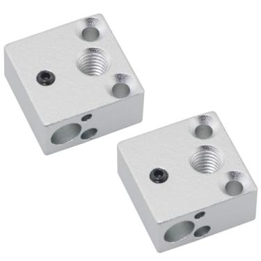 Imagem de ZZHXSM 2 peças CR-10 bloco de aquecimento acessórios para impressora 3D bloco de alumínio dissipador de calor CR10S para extremidade de metal completo Ender 3s Ender 3 pro 5 Pro S4 S5