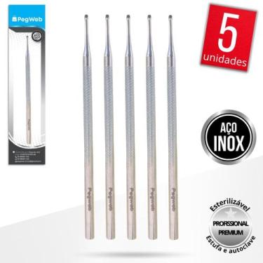 Imagem de Kit 5 Bisturi Cureta 261 Removedor Cutícula Unha Manicure Pegweb, Prat