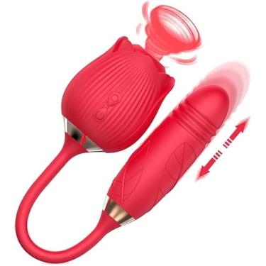 Imagem de Vibrador Feminino Rosa com Vai e Vem para Ponto G e Clitóris – Estimulador Duplo, Silicone Macio, Recarregável USB, 10 Vibrações, Brinquedo Erótico à Prova d’Água, Discreto e Silencioso