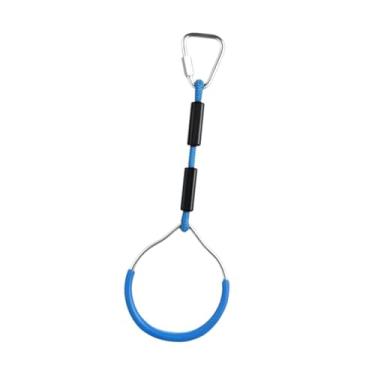Imagem de UGPLM Equipamento de ginástica infantil para casa, anel de puxar para crianças, anel de ginástica antiderrapante para treinamento físico em ambientes, Azul