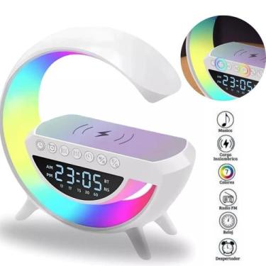 Imagem de Luminária G Speaker Relógio Som Carregamento Inteligente - AL