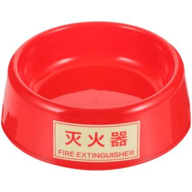 Imagem de SEWOART Extintor de incêndio Suporte de extintor de incêndio de metal Extintor Base Extintor Suporte Extintor de Plástico Fluorescência Suporte Vermelho Extintor Montagem