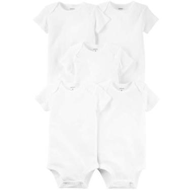 Imagem de Body Infantil Menina Branco Kit Com 5 peças Carters - Carter's, 12M
