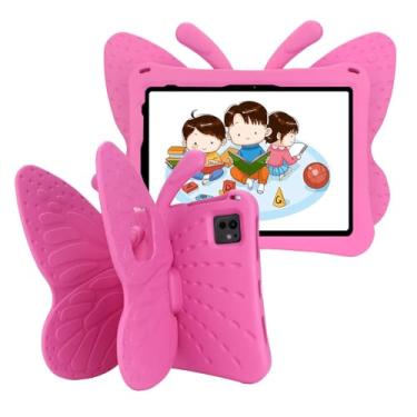 Imagem de Tading Capa infantil para iPad Pro de 11 polegadas 2024 M4 5ª geração, linda borboleta à prova de crianças, espuma vinílica acetinada, capa protetora com suporte para iPad Air de 11 polegadas 2024 (6ª