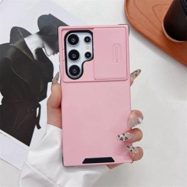 Imagem de Capa de proteção para câmera deslizante para Samsung Galaxy S25 S24 S23 Ultra S22 S21 s25 Plus Note20 A53 A33 A52 A32 A13 A14, rosa, para Samsung S24Plus