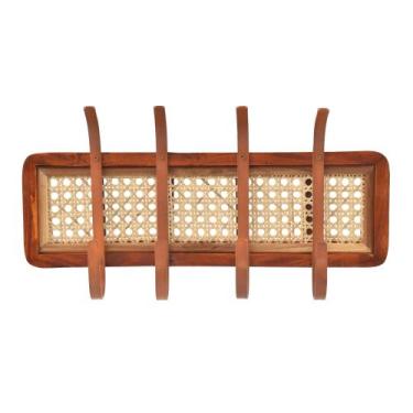 Imagem de Cabide de parede com palhinha e 4 ganchos stroh - Tok&Stok