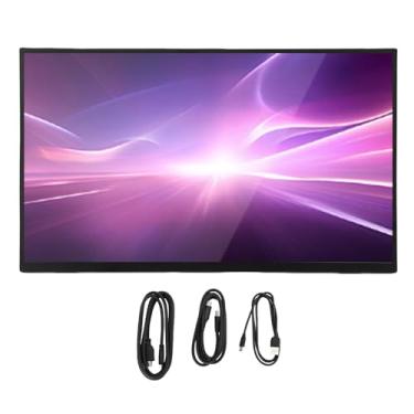 Imagem de Jectse Exibição Portátil de 18,5 Polegadas, Resolução de Alta Definição de 1080p, Baixa Luz Azul, 100% SRGB Color Gamut, 2 Alto-falantes, Portas Tipo C e, Com Suporte 120Hz