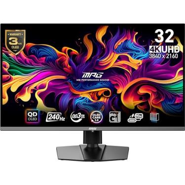 Imagem de MSI MPG 321URX QD-OLED, 32" 4K UHD Quantum Dot OLED Gaming Monitor, 3840 x 2160, 0.03ms, 240Hz, True Black HDR 400, 90W USB Type C, HDMI, DP Port