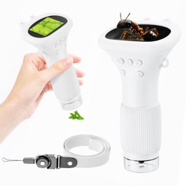 Imagem de Microscópio digital portátil GinoCaco para crianças com tela de 2"