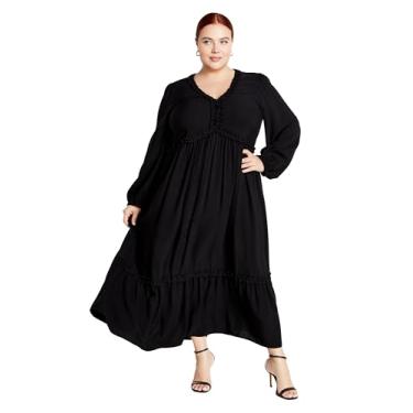 Imagem de City Chic Vestido feminino plus size - Gaia, Preto, 26 Plus