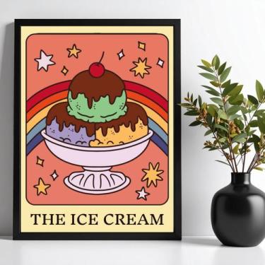 Imagem de Quadro Decorativo Sorvete - Carta Tarot 24x18cm - Quadros On-line, Mol