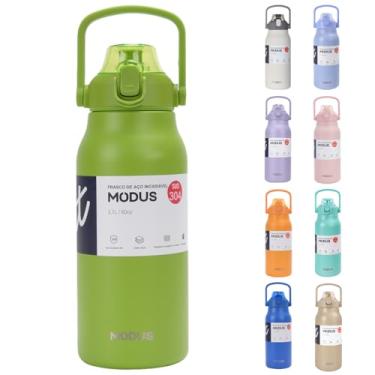 Imagem de Garrafa Térmica De Viagem Inox 1700ml Água Com Canudo (Verde Abacate)