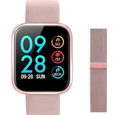 Imagem de Smartwatch P80 Touch Monitor Pressão Android Ios - Rosa