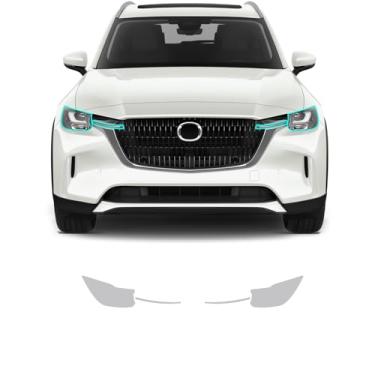 Imagem de FDAIUN Para Mazda CX90 2024-UP 8,5 Mil TPU PPF Película protetora de tinta pré-cortada transparente HD Scratch Acessórios externos (faróis 4 peças)
