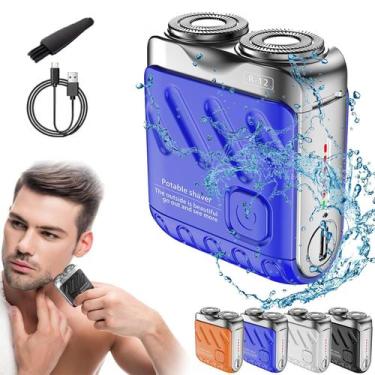 Imagem de Barbeador elétrico Rhycoma Skyworl Mini para homens impermeável azul