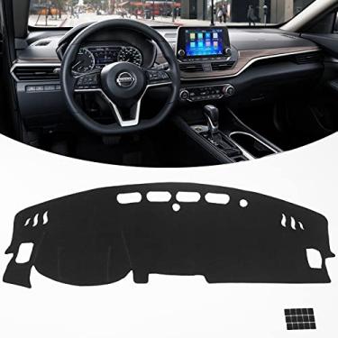 Imagem de KEYOOG Capa Para Painel De Carro, Tapete Painel, Compatível Com Nissan Altima 2024-2019 (Código Carroceria L34, Sem Modelos Hud), Carpete Antirreflexo, Protetor Solar Antiderrapante (Preto)