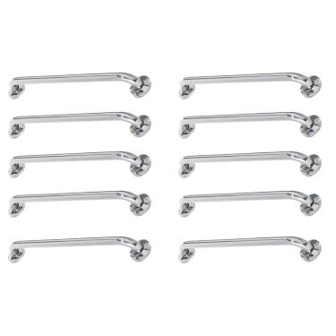 Imagem de Alça De Apoio Barra Inox 40cm Idoso Kit 10 Unidades Deficiente Cadeirante Banheiro Aces...