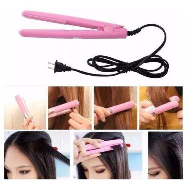 Imagem de Mini Chapinha Prancha Portátil Sonar 110 220 V ROSA - MKB, 220V