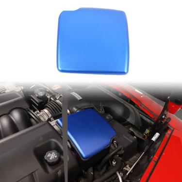 Imagem de Para acessórios de admissão de filtro de ar Corvette C6, capa protetora de filtro de proteção de calor de admissão de ar para Corvette C6 2005-2013 grade de admissão de ar ABS capa decorativa (azul)