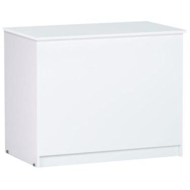 Imagem de Baú Organizador Multiuso Amanda 1 Porta 95cm Branco - EAGLE