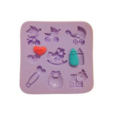 Imagem de F968 molde de silicone maternidade confeitaria biscuit - confeitaria d