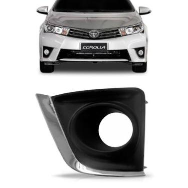 Imagem de Grade Moldura Milha Toyota Corolla 2014 2015 2016 2017 Friso Cromado -