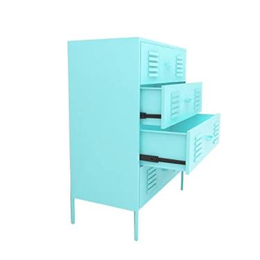 Imagem de Armário de arquivo para escritório em casa armários de arquivo de metal nórdico para móveis de escritório Armário balde largo 4 gavetas armários de armazenamento leve luxo armário de sala de estar